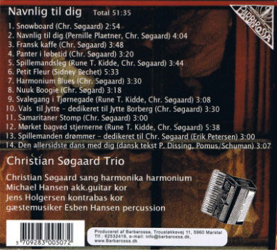 Christian Søgaard Trio – Navnlig til Dig